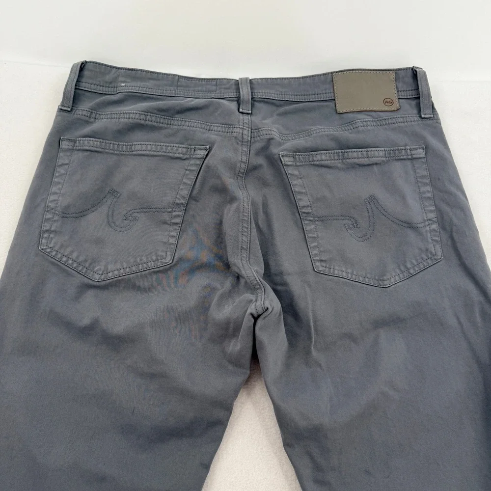 AG Adriano Goldschmied Men 34x32  Everett Slim Straight Grey Pants 1794SUDGTGY